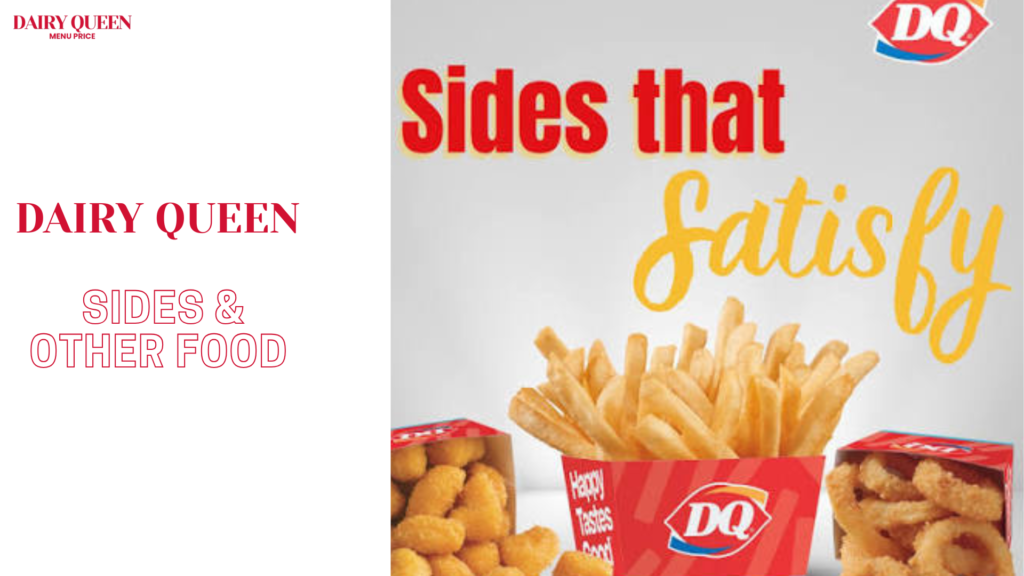 dairy queen sides & other food menu prices